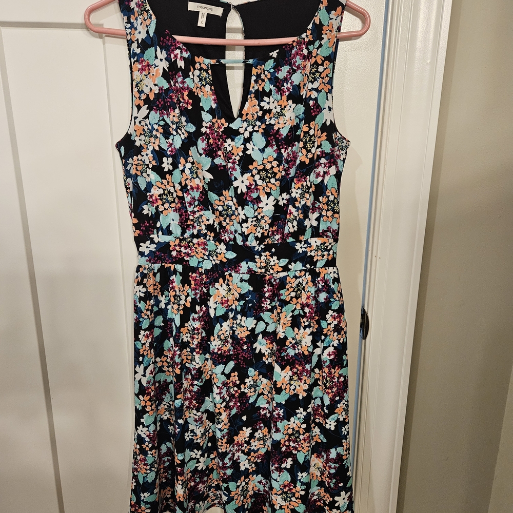 Maurices Vibrant Floral Sleeveless Midi Dress